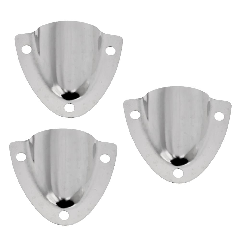 3pcs Stainless Steel 316 Midget Clam Shell Wire Cable Vent Cover For Boat
