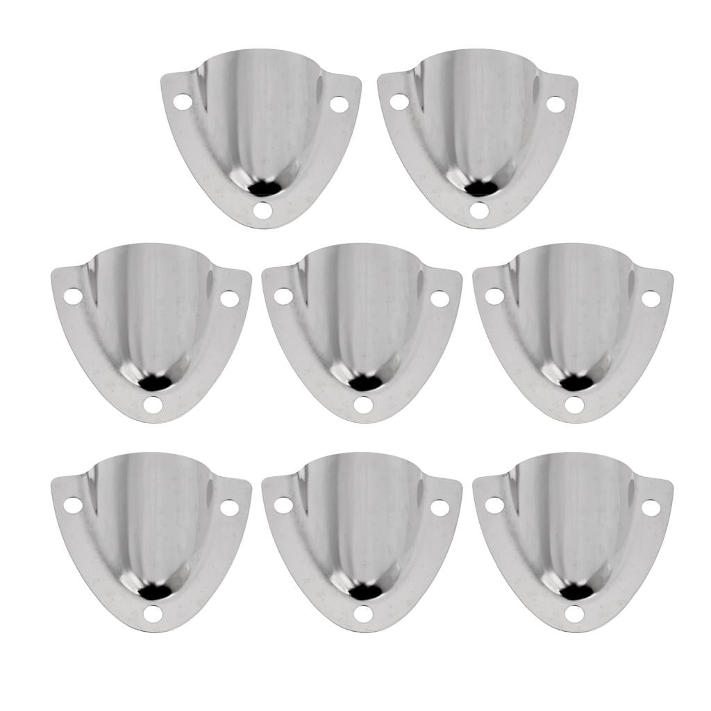 8pcs Stainless Steel 316 Midget Clam Shell Wire Cable Vent Cover For Boat