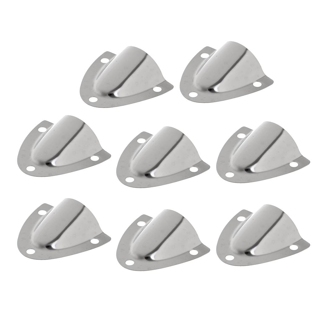 8pcs Stainless Steel 316 Midget Clam Shell Wire Cable Vent Cover For Boat