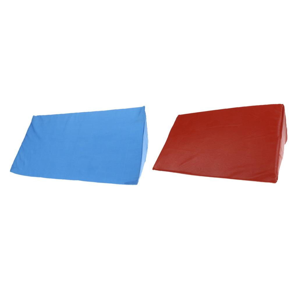 2Pcs Bedridden Triangle Pillows Body Support Wedge Cushion Removable Cover