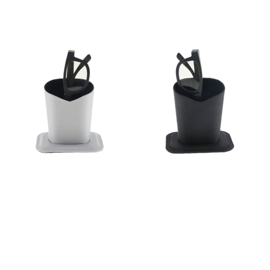 2 Piece Anti-Scratch Stand Up Glasses Holder Desktop Eyeglass Holder Silver