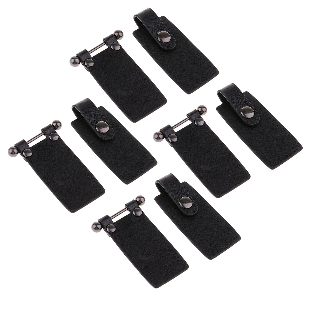 4 Sets PU Leather Toggle Buttons W/ Metal Buckle Coat Jacket Fasteners Black