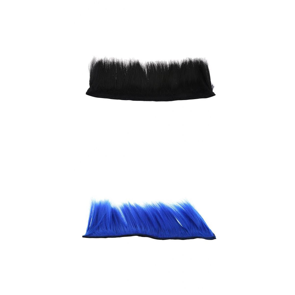 2pcs Motorcycle Skinhead Wig Punk Helmet Mohawk Wig Costumes Hairpiece