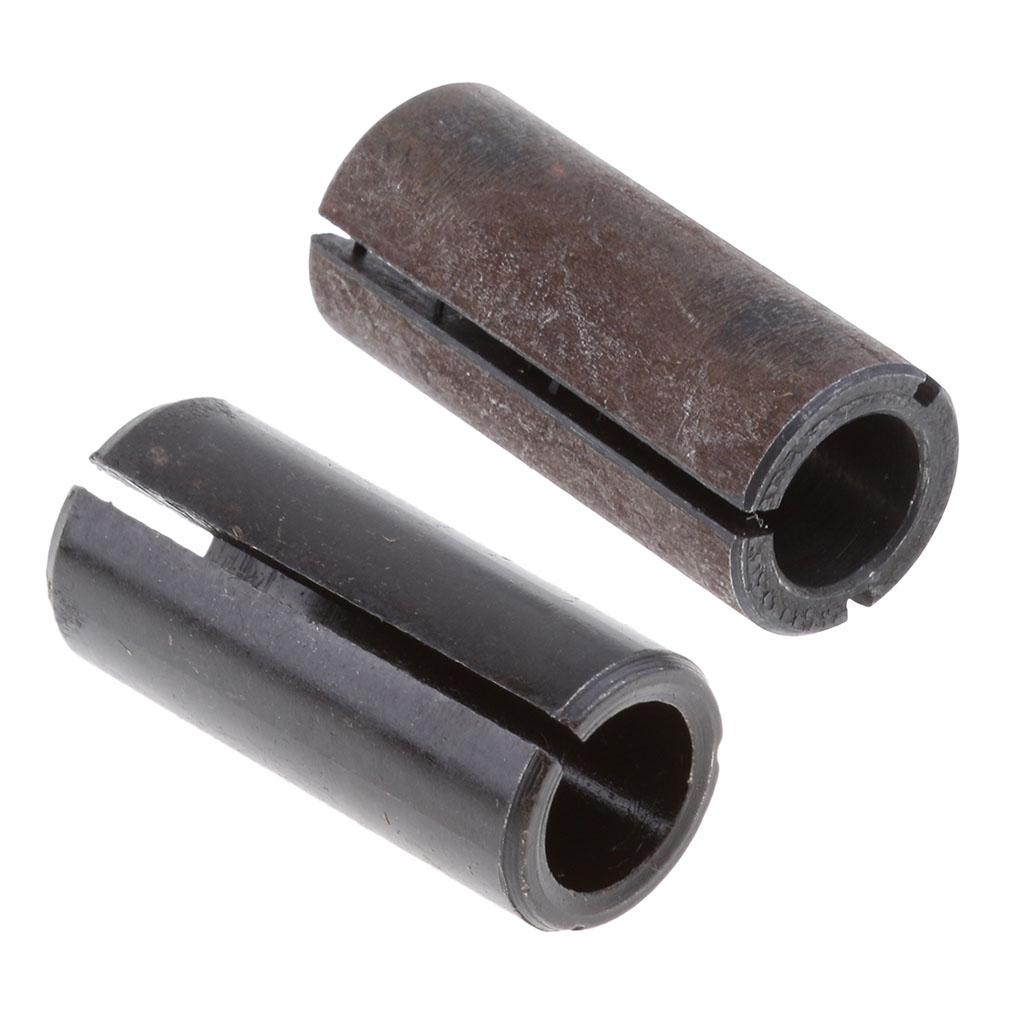 2pcs Carbide High Precision Router Bit Collet Chuck Adapter 12mm & 12.7mm