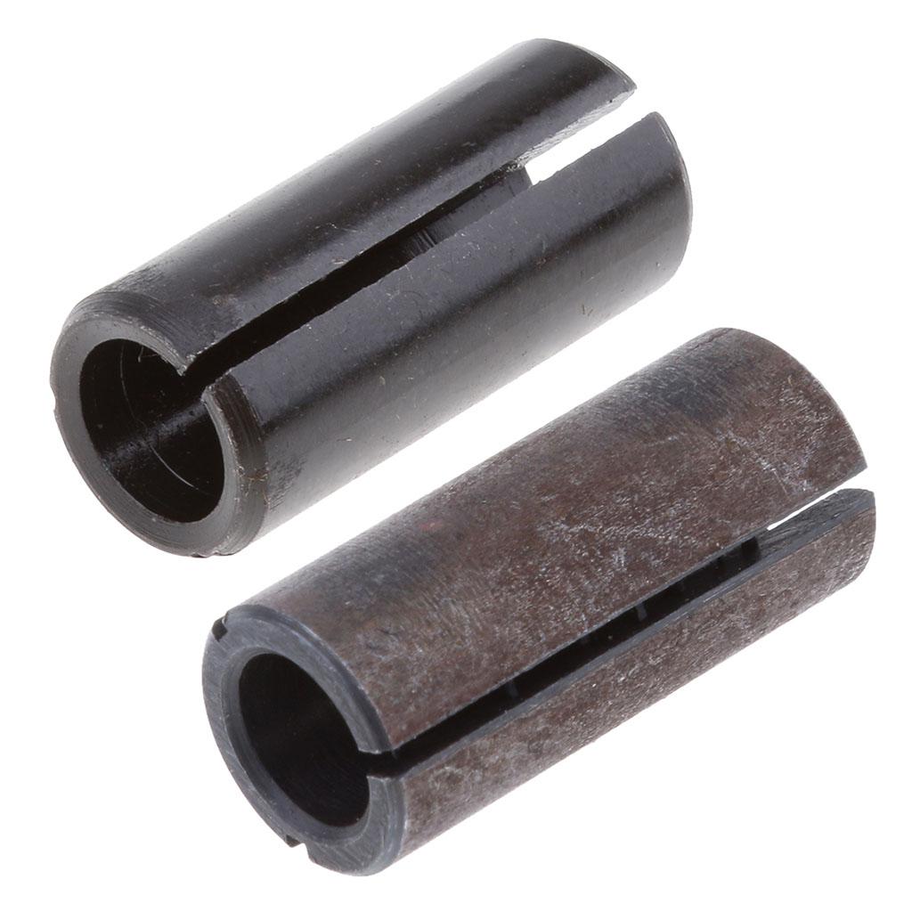 2pcs Carbide High Precision Router Bit Collet Chuck Adapter 12mm & 12.7mm