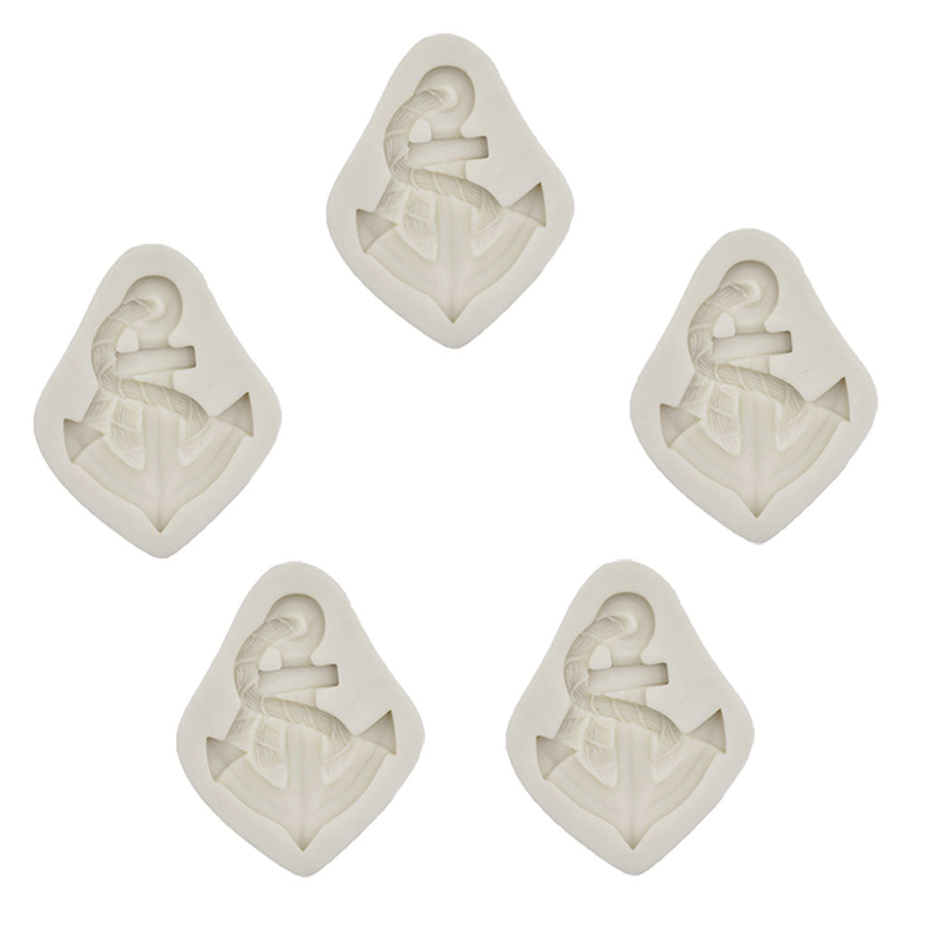 5x Anchor Rudder Boat Tool Silicone Mold Chocolate Fondant Cake Mould