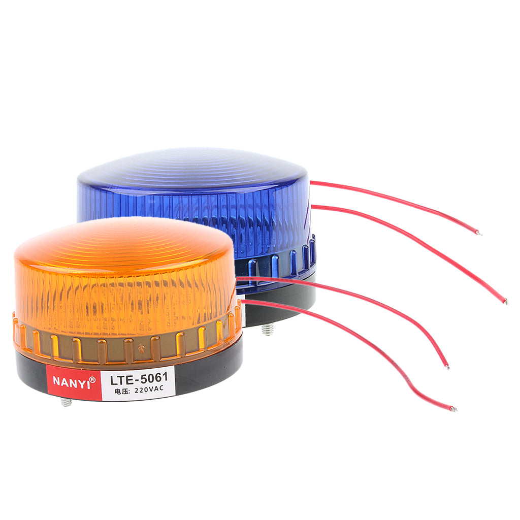 2 Pieces 220V Emergency LED Flashing Strobe Signal Warning Light Lamp Beacon
