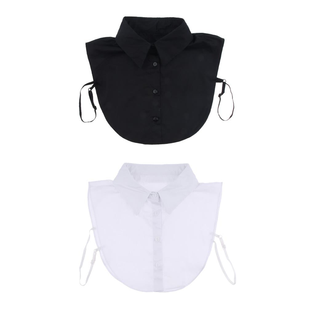 2pcs Cotton Fake Collar Detachable Dickey Collar Blouse Half Shirts Collar