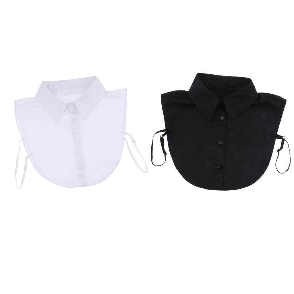 2pcs Cotton Fake Collar Detachable Dickey Collar Blouse Half Shirts Collar