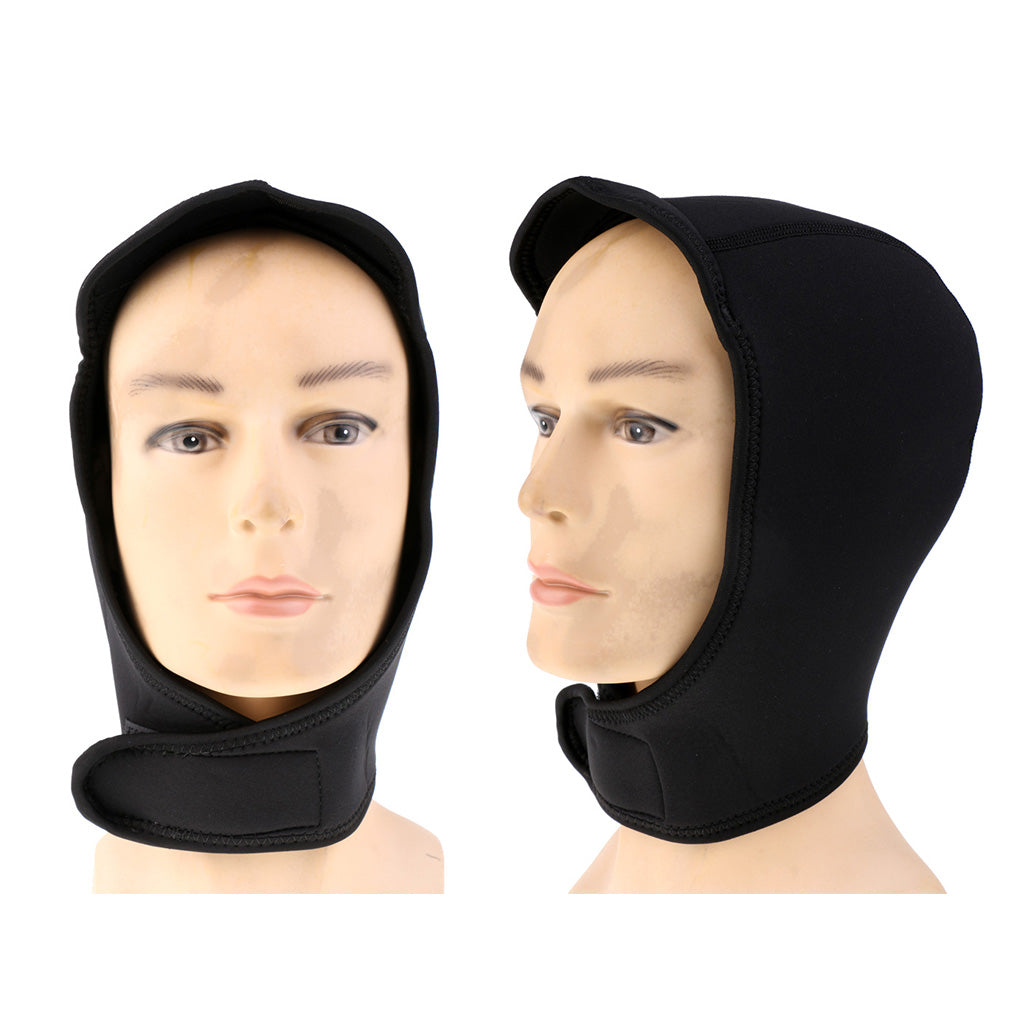 2Pcs Stretch Hat 2mm Neoprene Wetsuit Hood Scuba Diving Surfing Kayaking