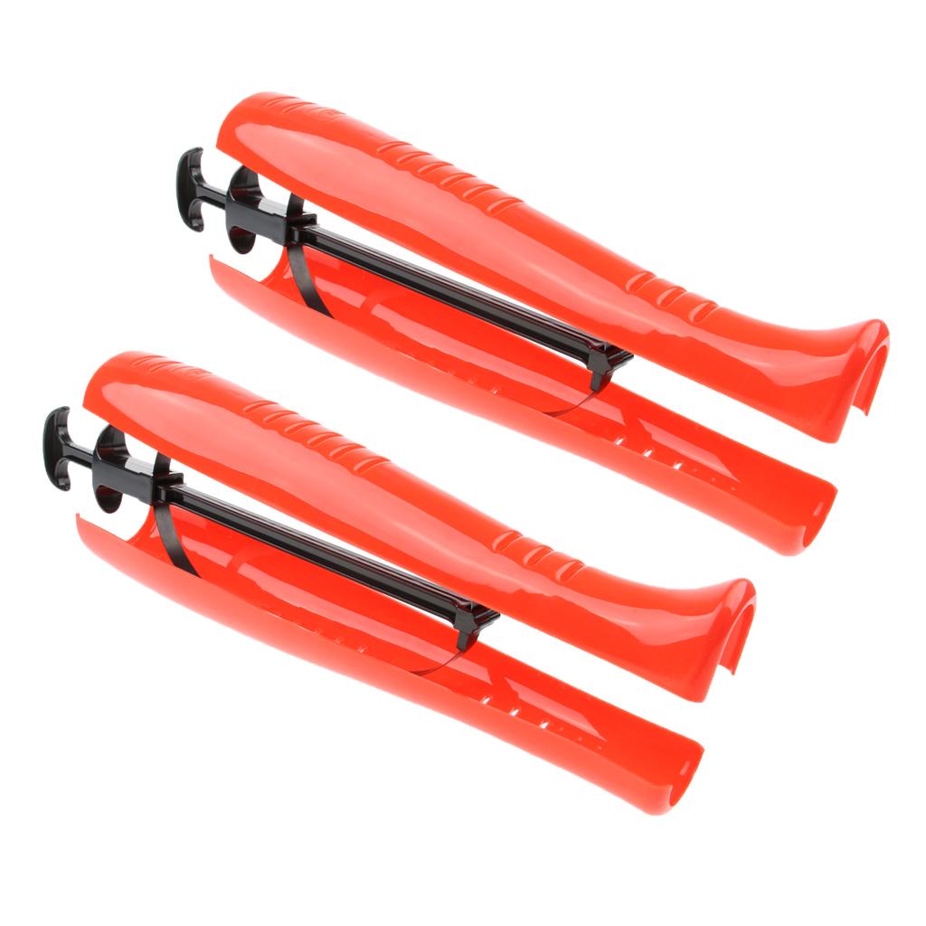 2pc Women Ladies Boot Shoe Stretcher Tree Shaper With Handle Automatic Orange