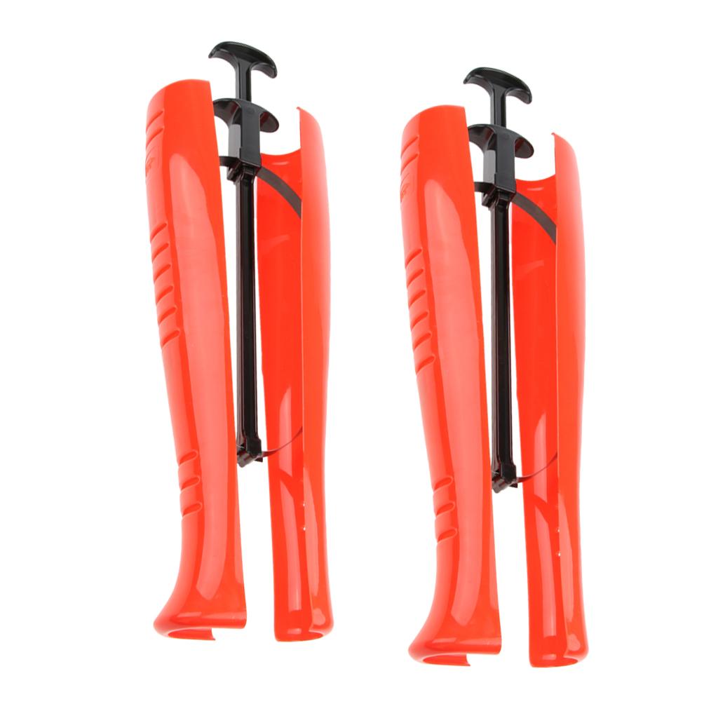 2pc Women Ladies Boot Shoe Stretcher Tree Shaper With Handle Automatic Orange