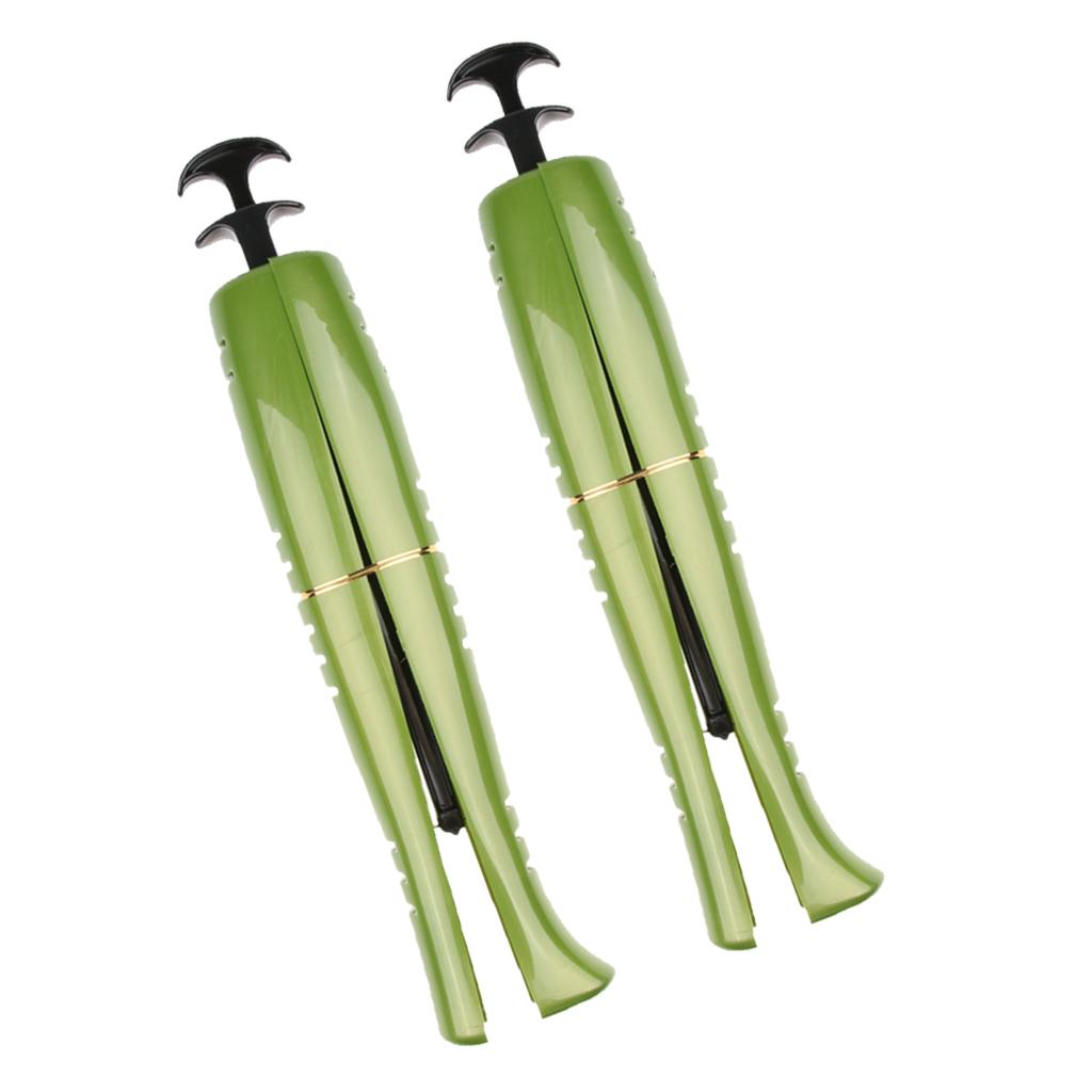 2pc Women Ladies Boot Shoe Stretcher Tree Shaper With Handle Automatic Green