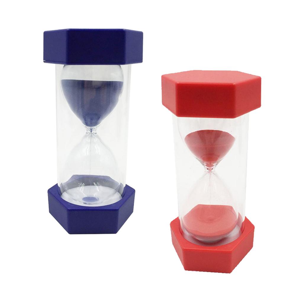 2x Sandglass Hourglass Sand Clock Timer Home Desk Decor 1 Min & 2 Min