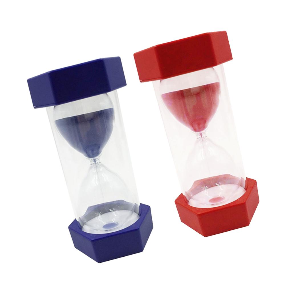 2x Sandglass Hourglass Sand Clock Timer Home Desk Decor 1 Min & 2 Min