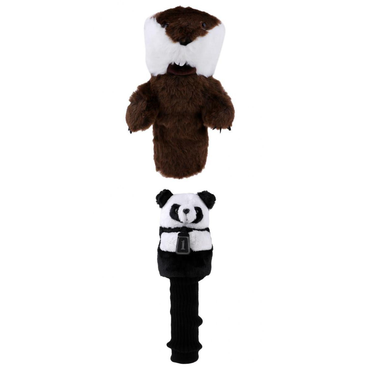 2 Pieces Animal Panda & Rat Golf Club Headcover for 460 cc/No.1 Wood Driver
