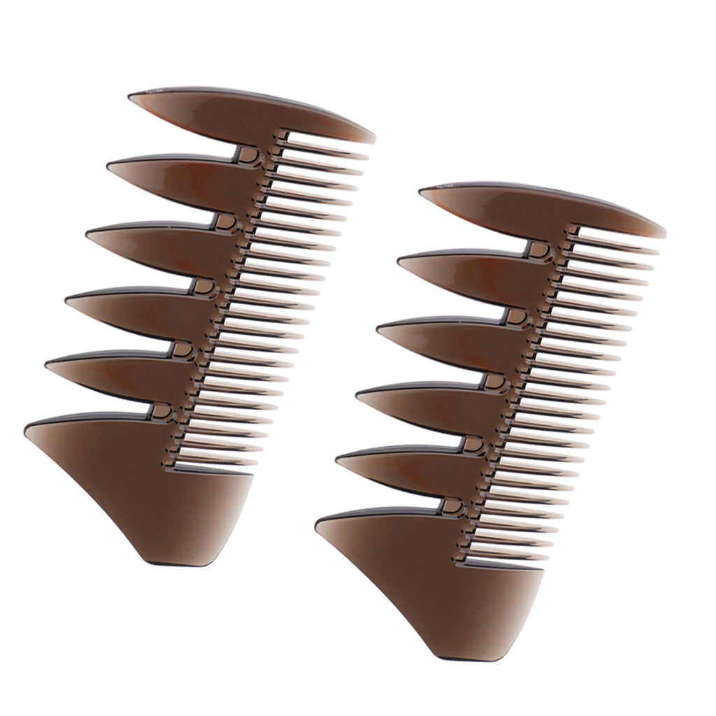 2pcs Dual Side Men's Oil Hair Pick Comb Salon Dye Salon Hairdressing Styling