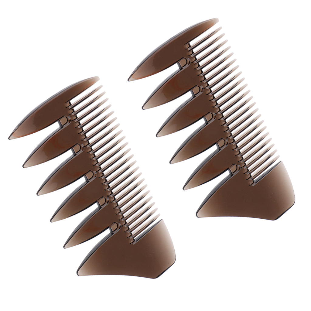 2pcs Dual Side Men's Oil Hair Pick Comb Salon Dye Salon Hairdressing Styling