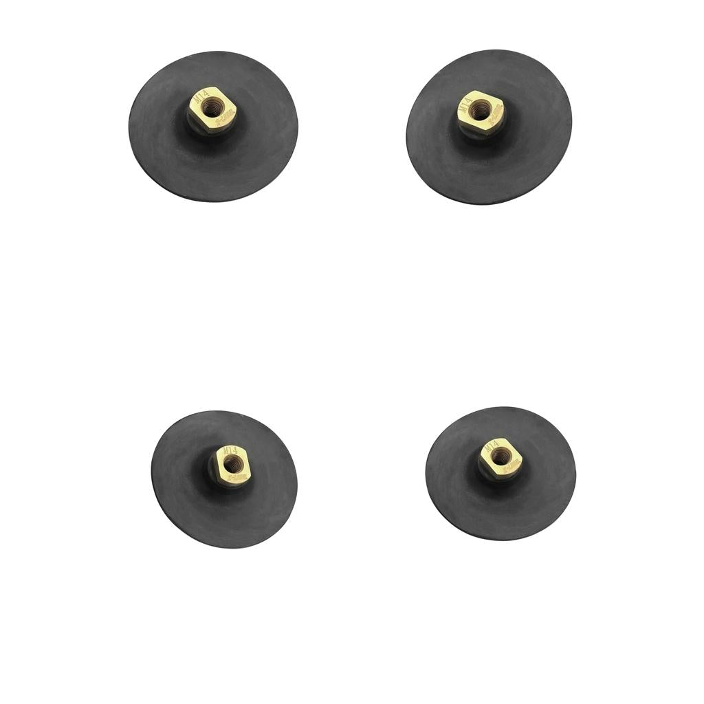 4 Pcs Rubber Back Soft Polishing pad for Diamond Polishing Pads 5inch M14