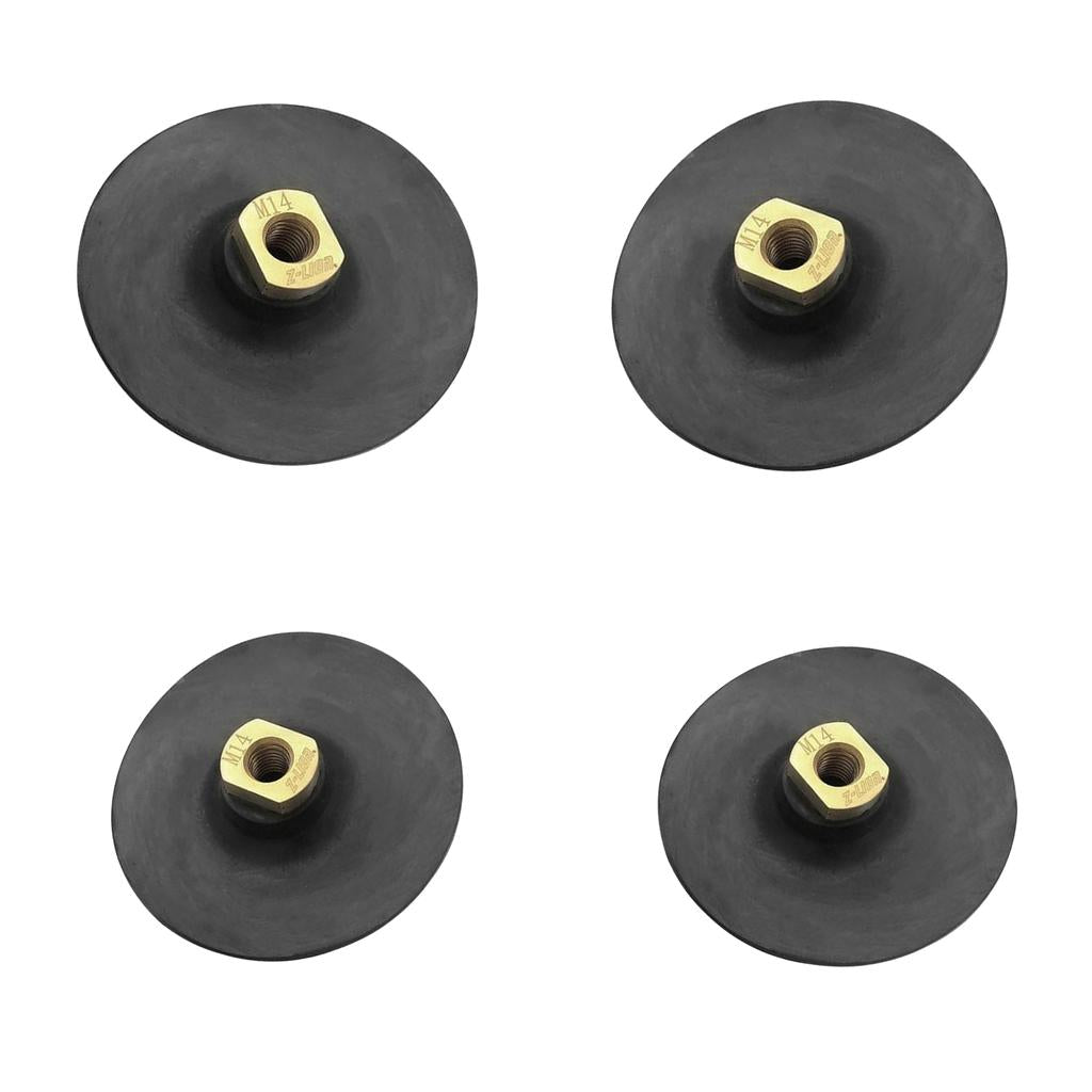 4 Pcs Rubber Back Soft Polishing pad for Diamond Polishing Pads 5inch M14