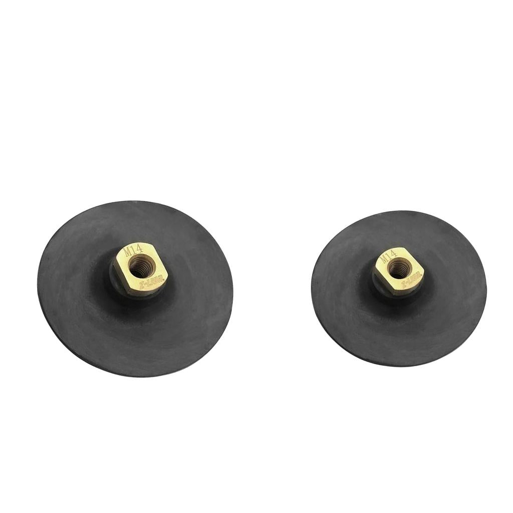 2 Pcs Rubber Back Soft Polishing pad for Diamond Polishing Pads 4inch M14