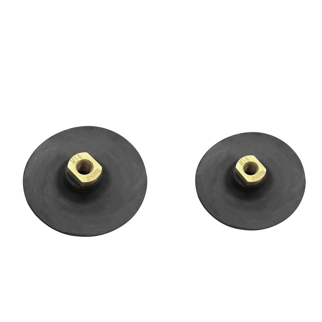 2 Pcs Rubber Back Soft Polishing pad for Diamond Polishing Pads 4inch M14