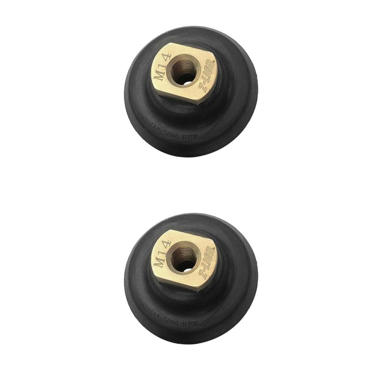 2Pcs Semi Rigid M14 Diamond Polishing Rubber Backer Pad Back Holder 4&5 Inch