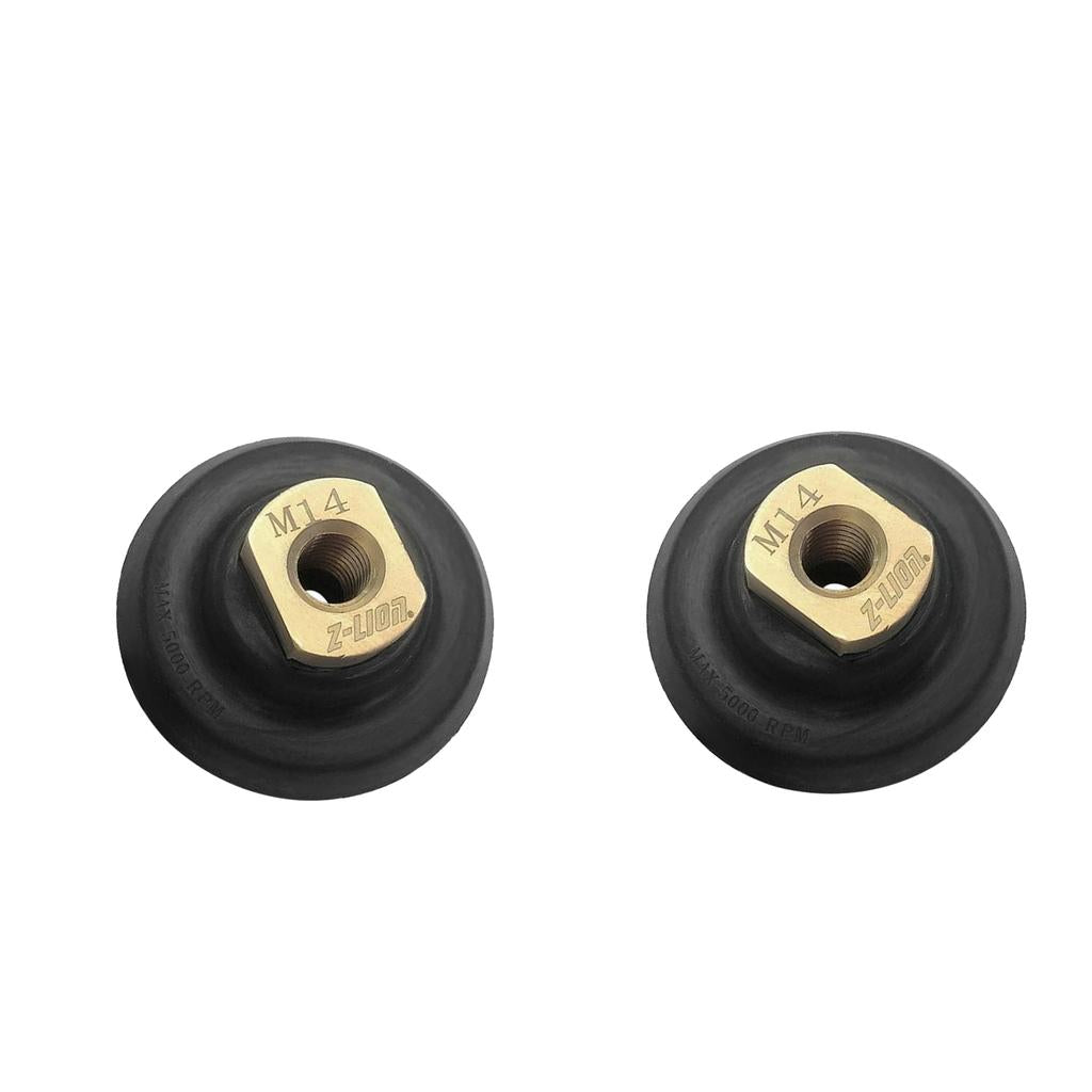 2Pcs Semi Rigid M14 Diamond Polishing Rubber Backer Pad Back Holder 4&5 Inch