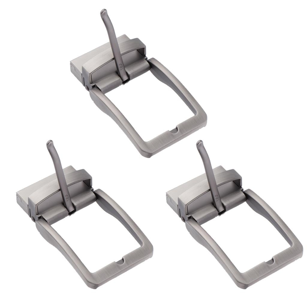 3x Mens Alloy Antique Belt Buckle Single Prong Rectangular Pin Belt Buckle