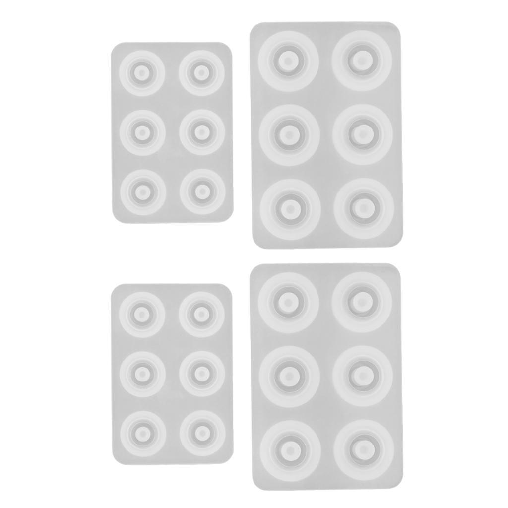 4 Pack Silicone Beads Mold Mould Resin Jewelry Making Pendant Craft DIY Tool