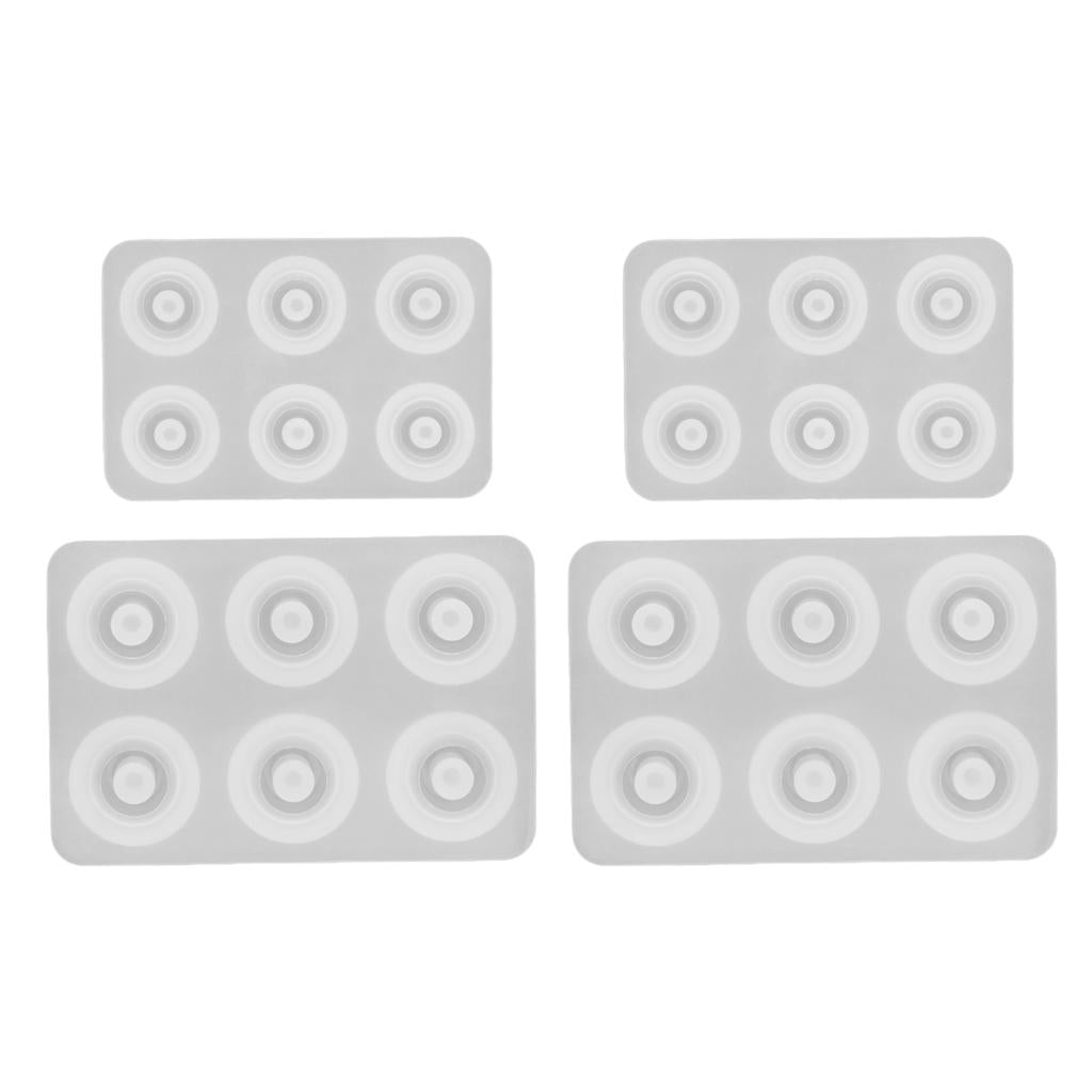4 Pack Silicone Beads Mold Mould Resin Jewelry Making Pendant Craft DIY Tool