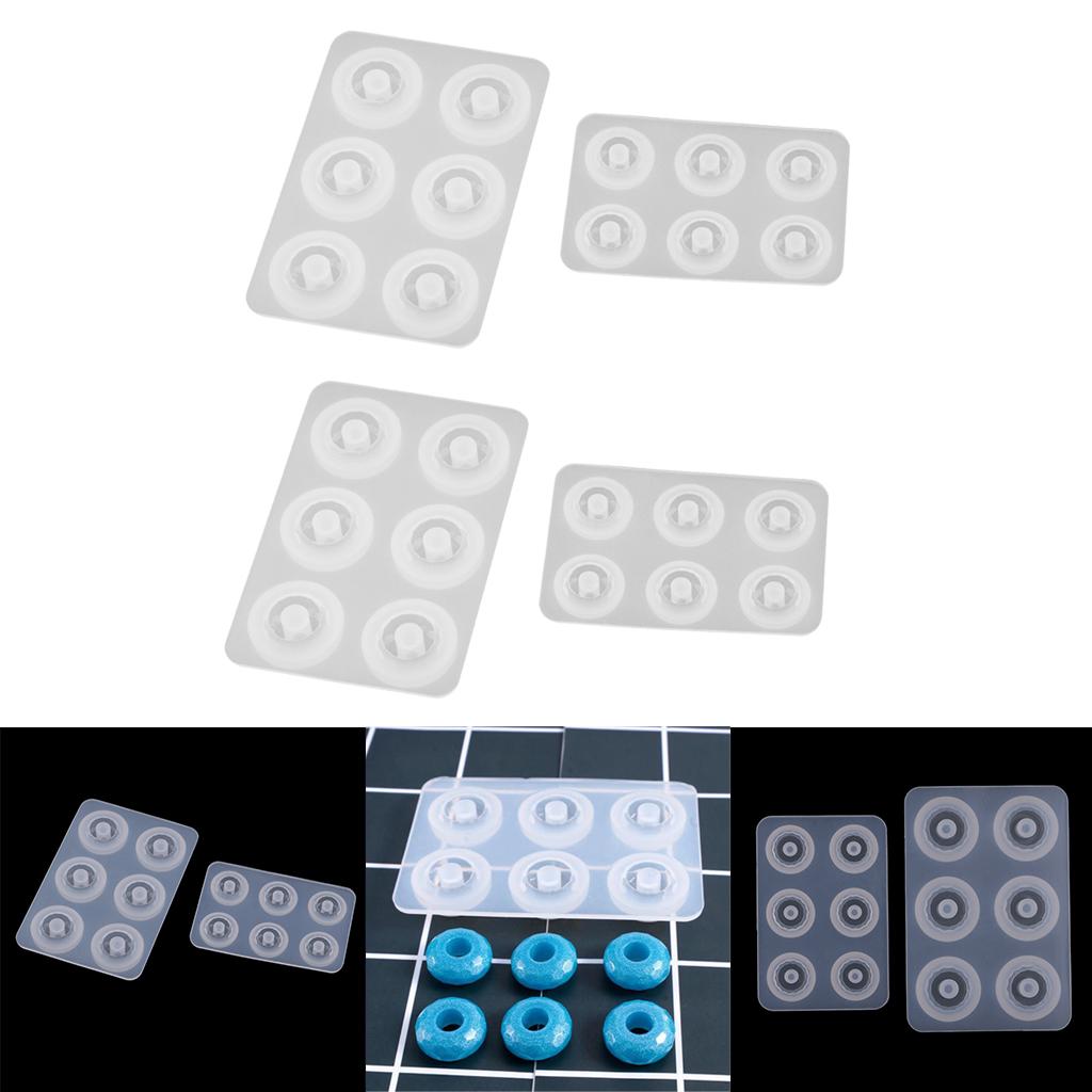 4 Pack Silicone Beads Mold Mould Resin Jewelry Making Pendant Craft DIY Tool