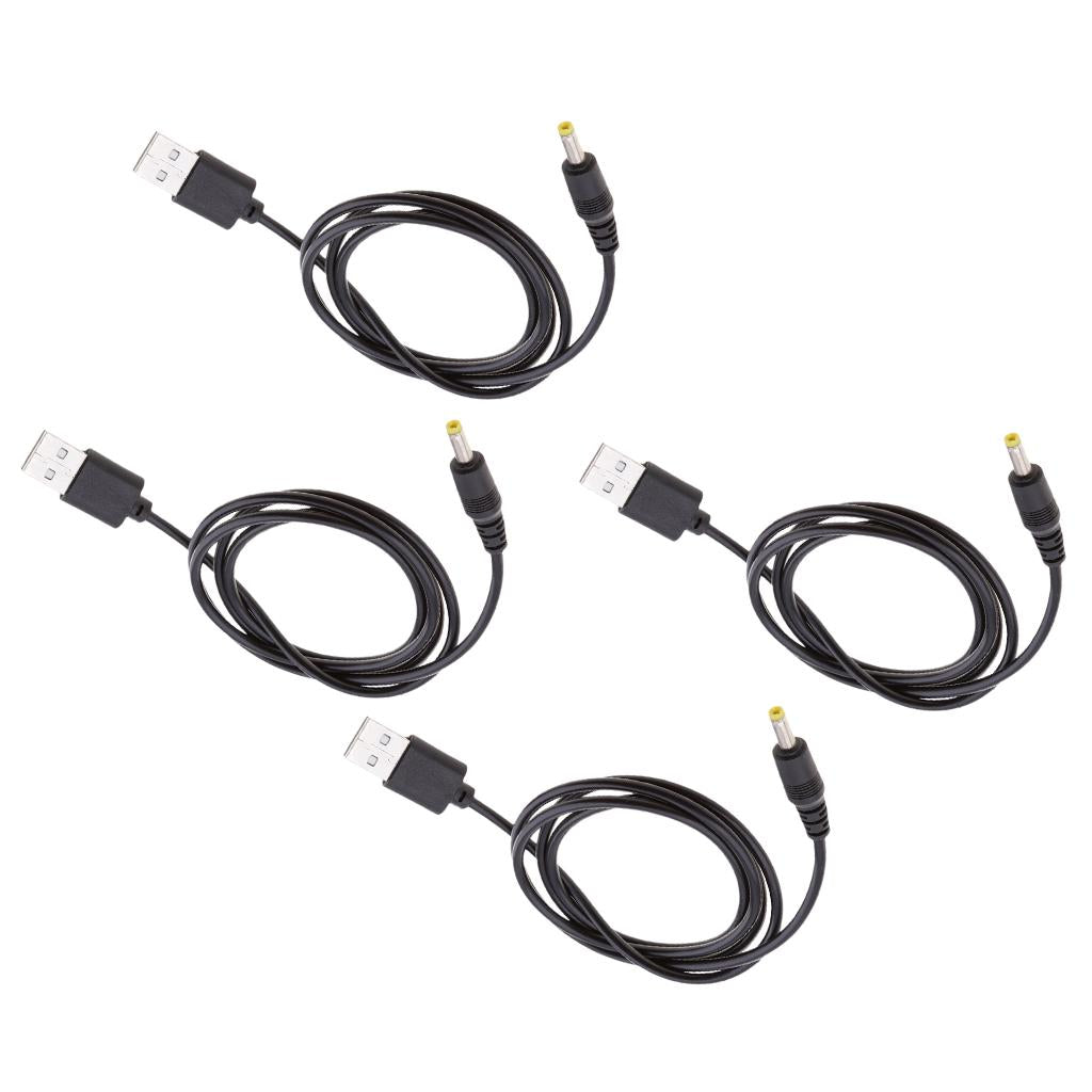4X USB to DC Power Cable USB A to Male DC 1.7mmx4.0mm Power Charging Cable