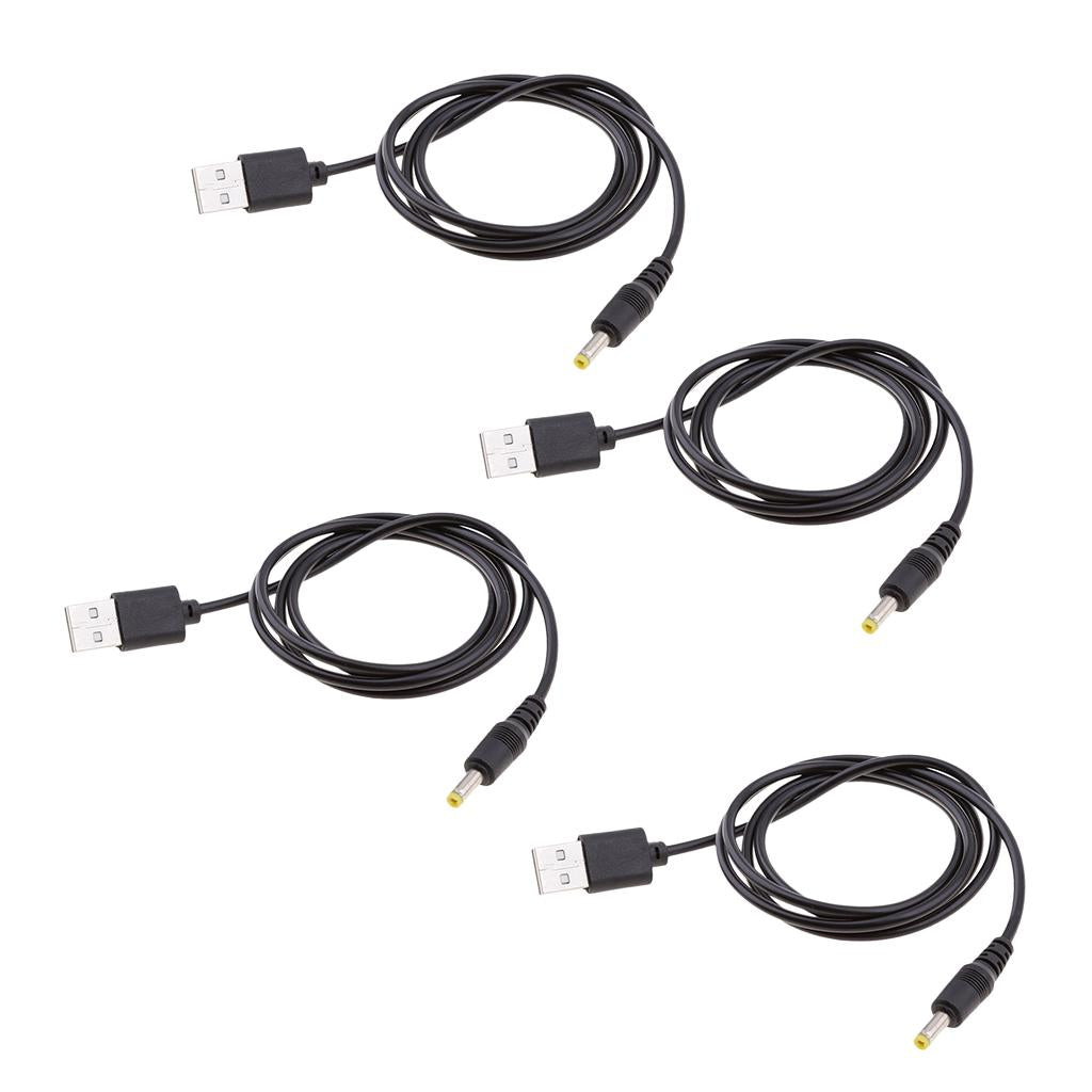 4X USB to DC Power Cable USB A to Male DC 1.7mmx4.0mm Power Charging Cable