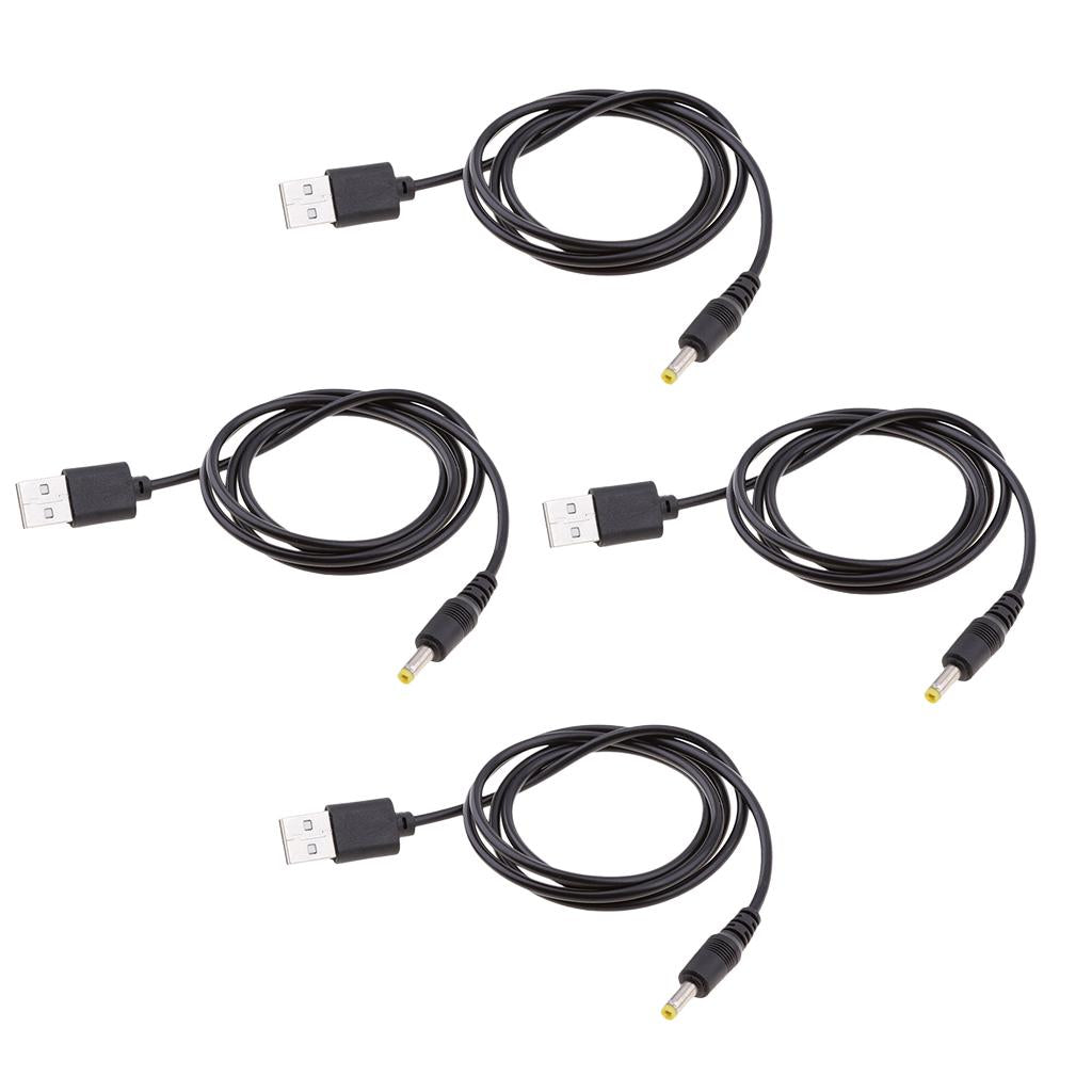 4X USB to DC Power Cable USB A to Male DC 1.7mmx4.0mm Power Charging Cable