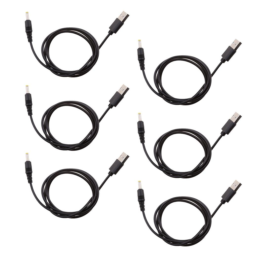 6x USB to DC Power Cable USB A to Male DC 1.7mmx4.0mm Power Charging Cable