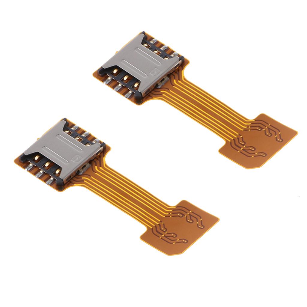 2x Mini Dual SIM Card TF Card Adapter Extender For Samsung Android Nano SIM