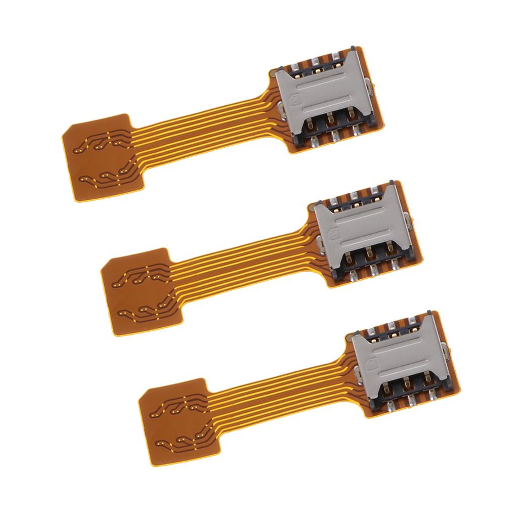 3x Mini Dual SIM Card TF Card Adapter Extender For Samsung Android Nano SIM
