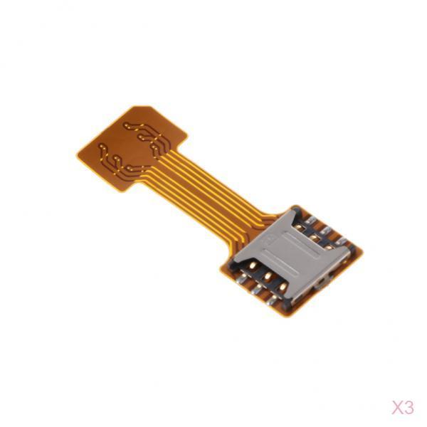 3x Mini Dual SIM Card TF Card Adapter Extender For Samsung Android Nano SIM