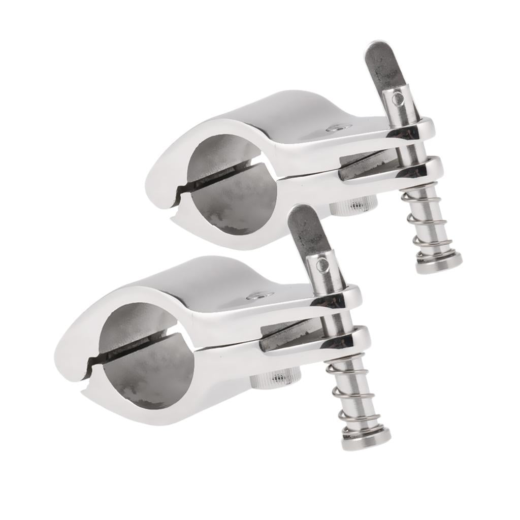2pcs Boat Cover Canopy Fitting Clamp Suits for 22MM OD Tube Stainless Steel