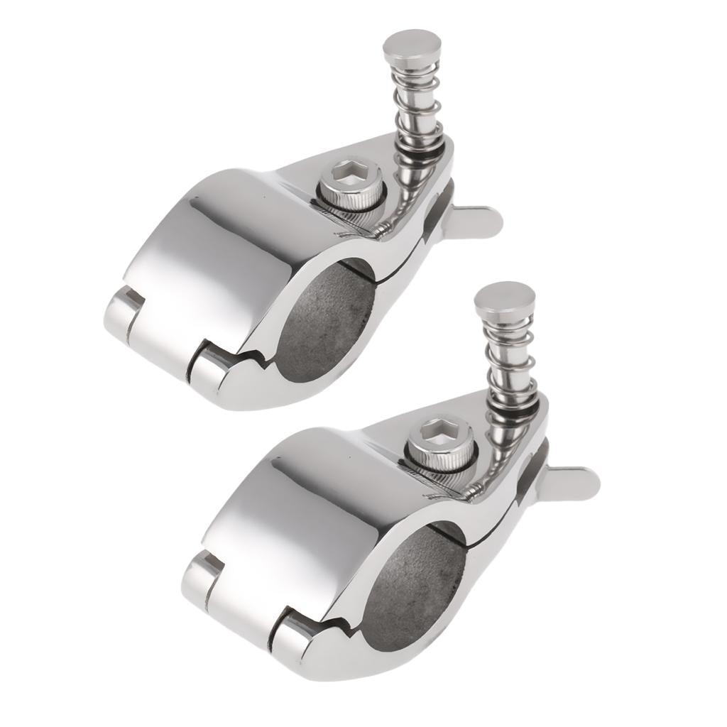 2pcs Boat Cover Canopy Fitting Clamp Suits for 22MM OD Tube Stainless Steel