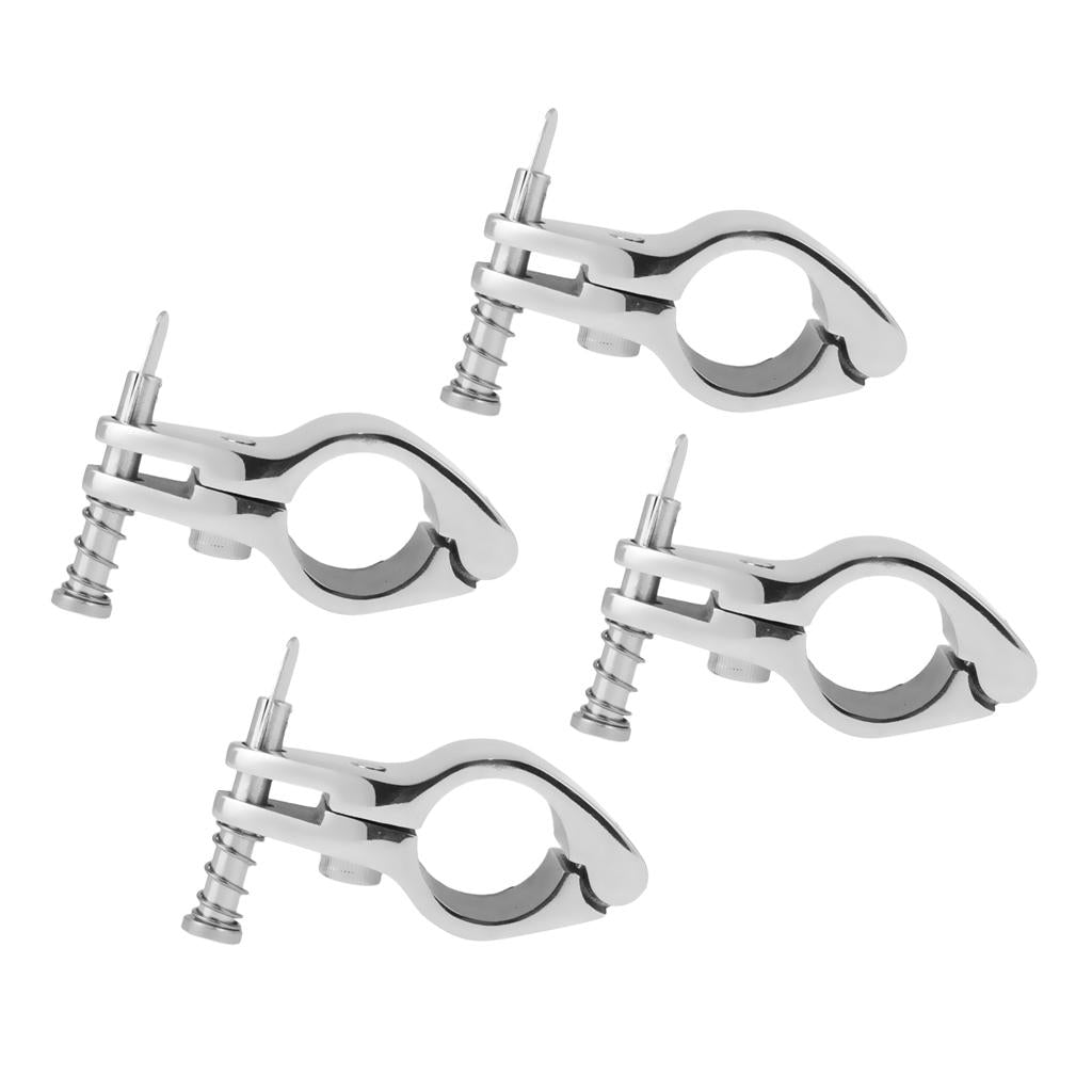 4pcs Boat Cover Canopy Fitting Clamp Suits for 22MM OD Tube Stainless Steel