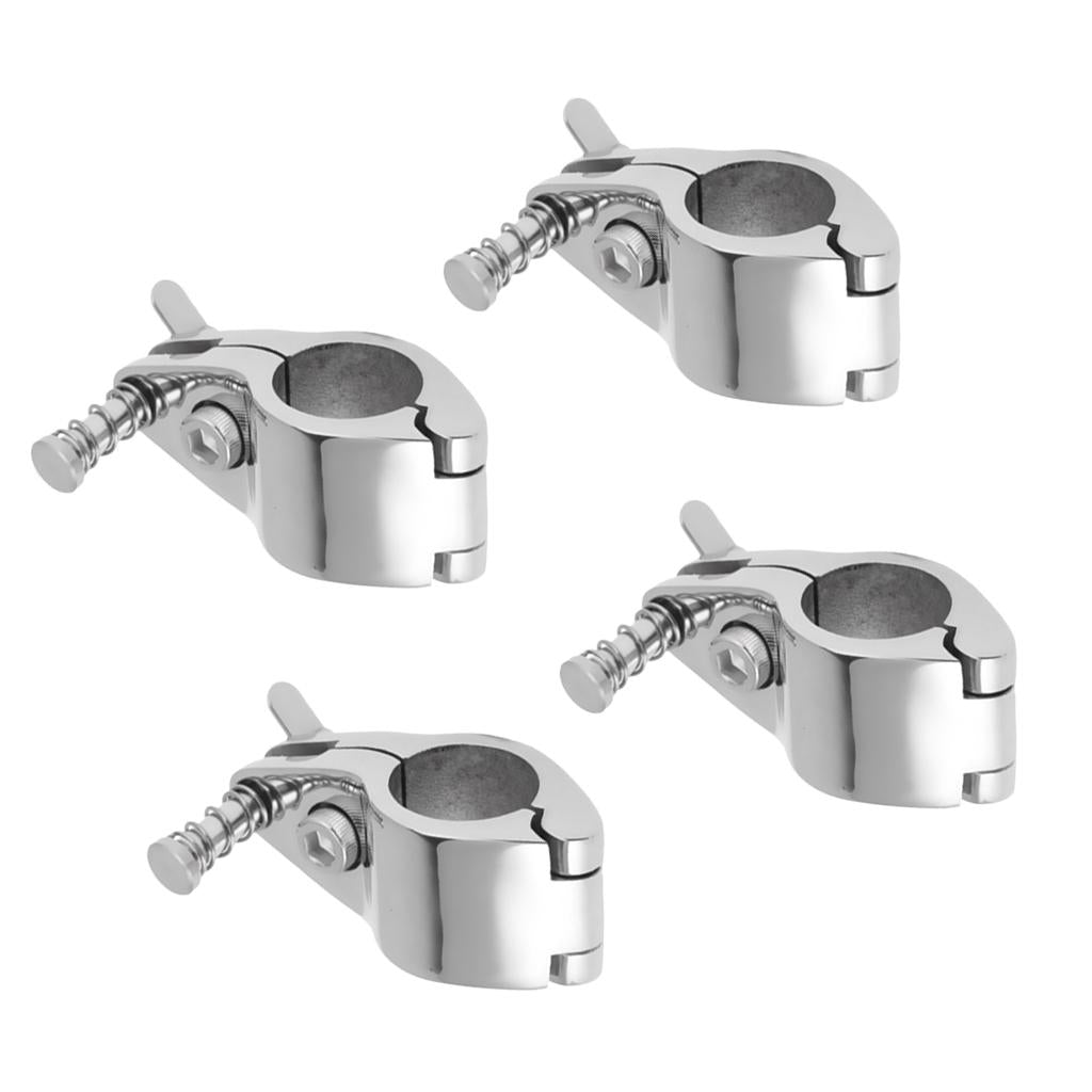4pcs Boat Cover Canopy Fitting Clamp Suits for 22MM OD Tube Stainless Steel