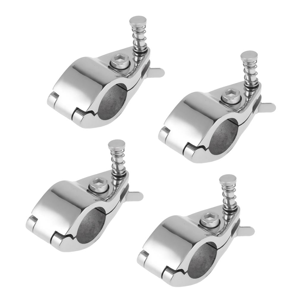 4pcs Boat Cover Canopy Fitting Clamp Suits for 22MM OD Tube Stainless Steel
