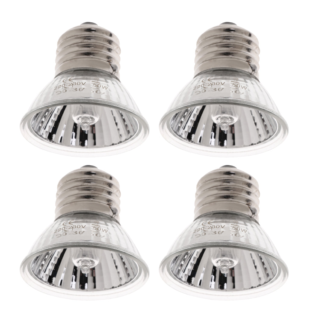 4 Pcs Pet Uva Uvb Reptile Heating Calcium Lamp Sunlamps Basking Bulb 50W