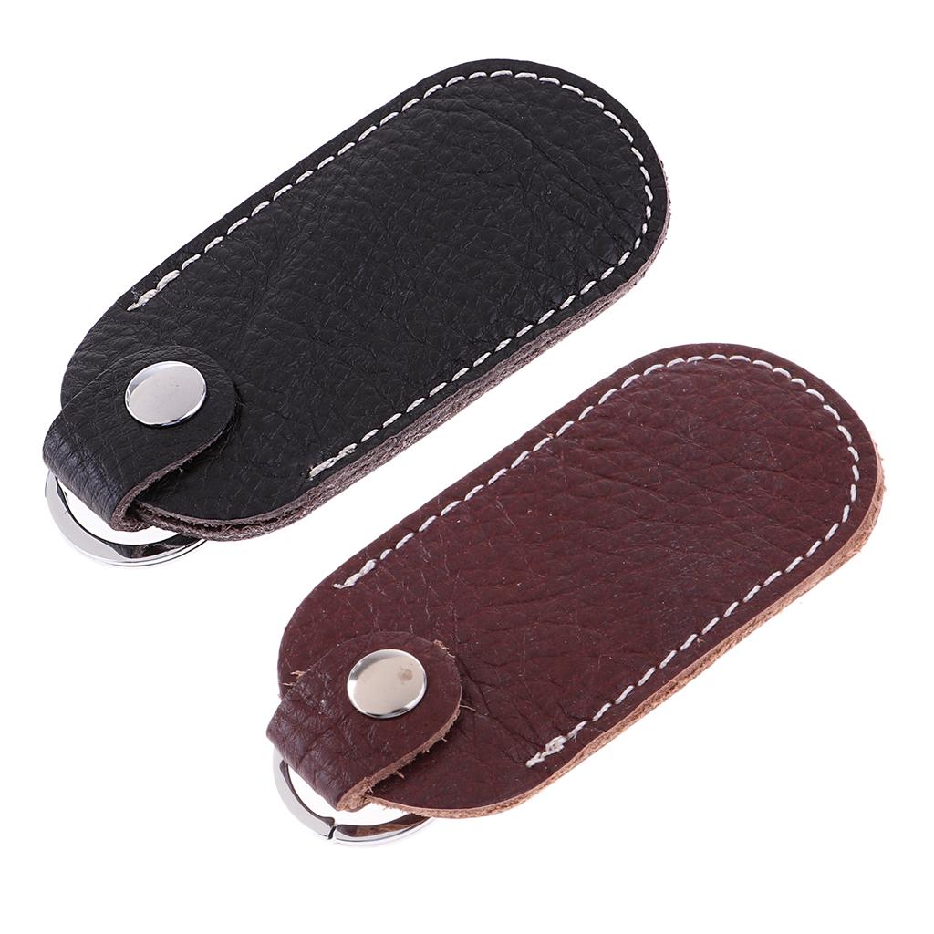 2x U Disk Storage Bag USB Flash Drives Carrying Holder Coin Bag Black+Brown