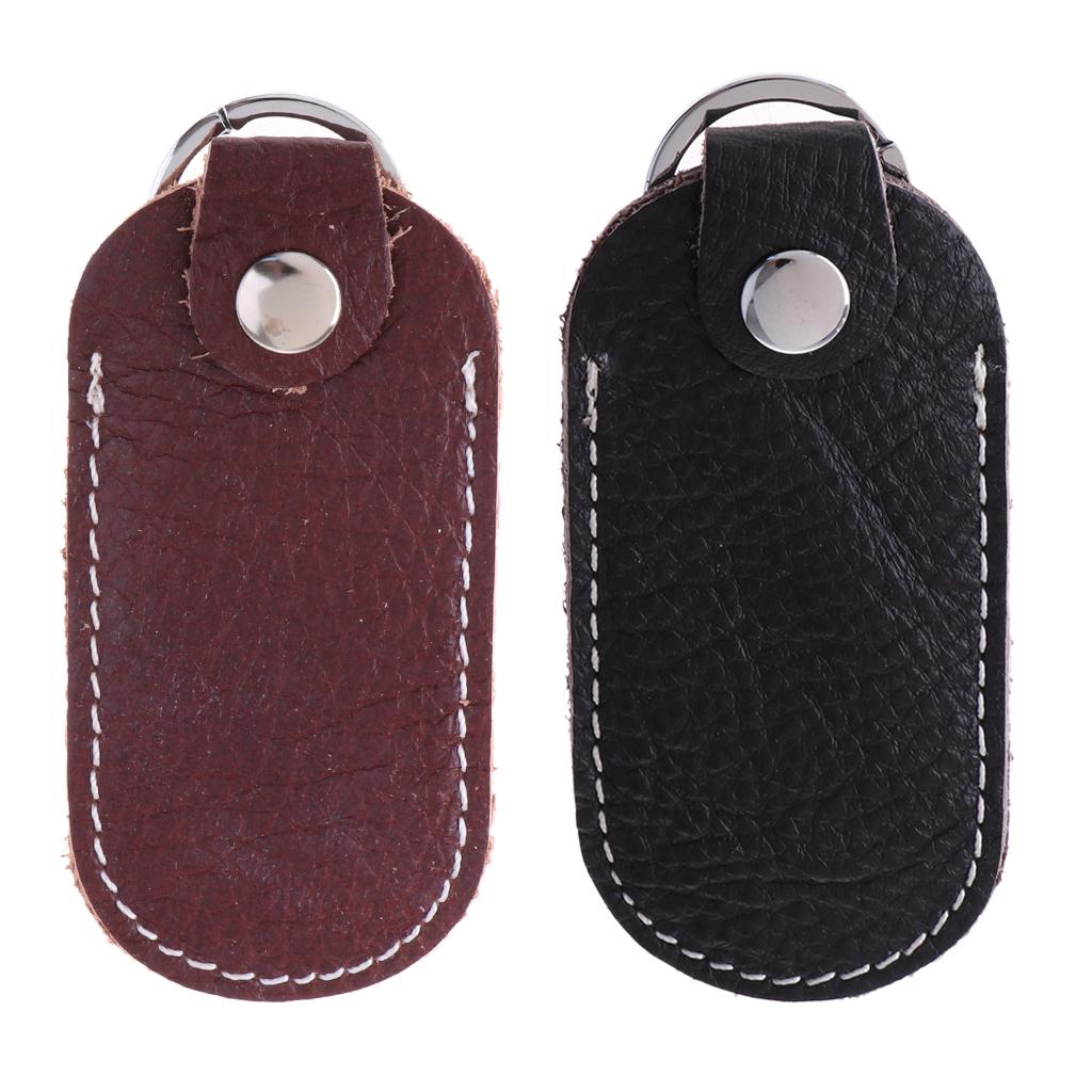 2x U Disk Storage Bag USB Flash Drives Carrying Holder Coin Bag Black+Brown