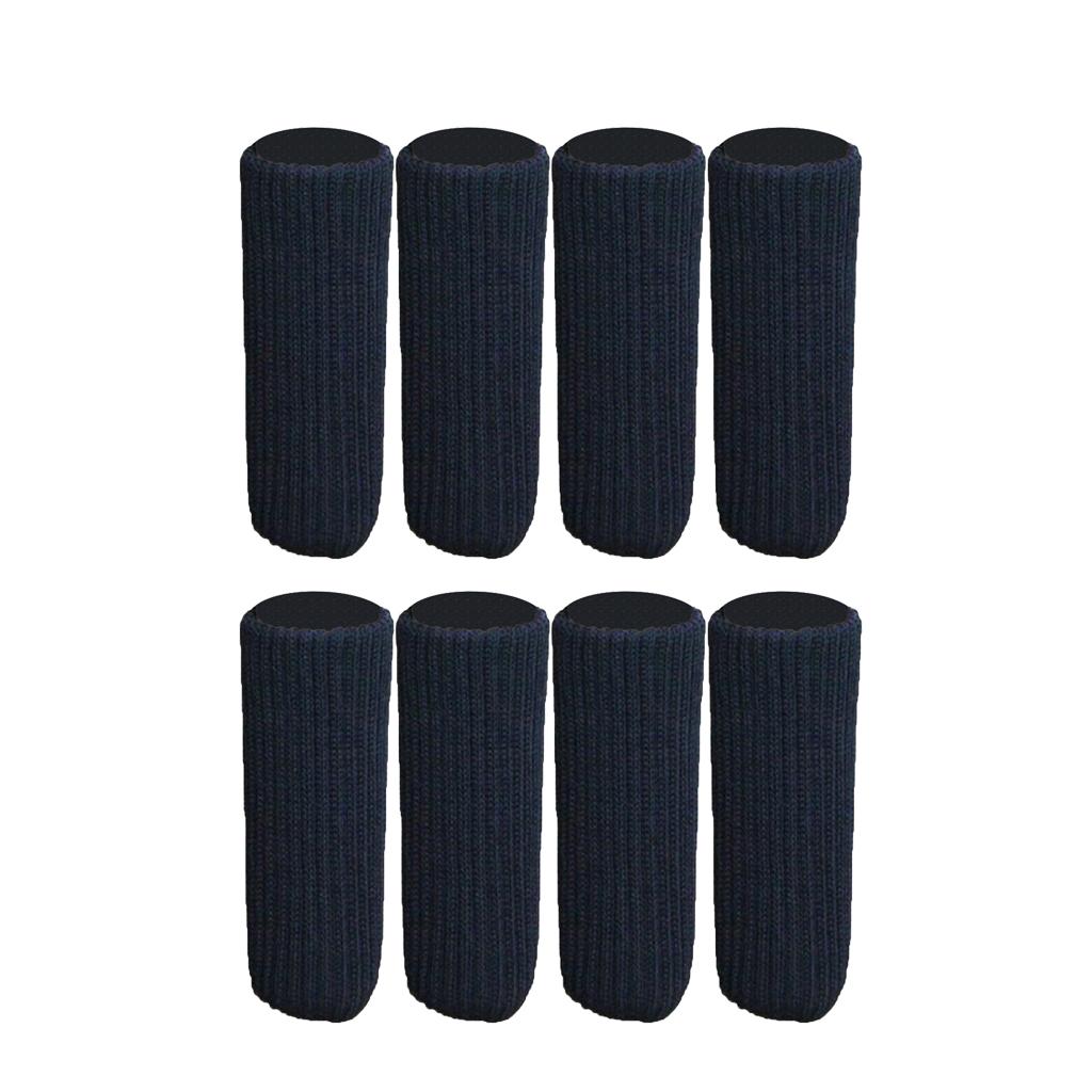 8x11cm Furniture Feet Caps Covers/Knitted Chair Leg Socks Black