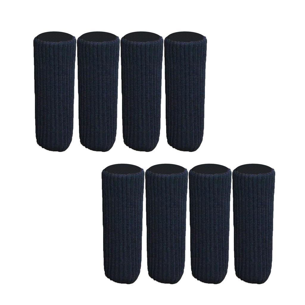 8x11cm Furniture Feet Caps Covers/Knitted Chair Leg Socks Black