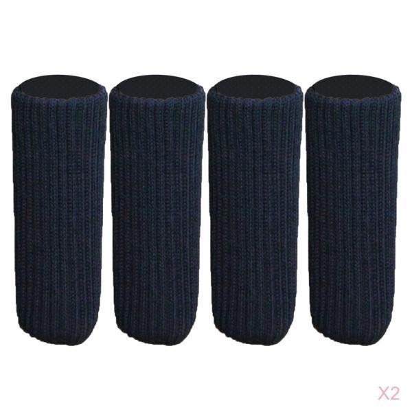 8x11cm Furniture Feet Caps Covers/Knitted Chair Leg Socks Black